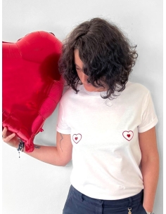 T-shirt Femme TchoutChou Saint Valentin blanc