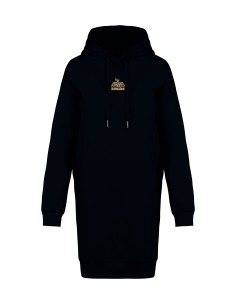 Robe hoodie coeur Normande léopard en coton bio